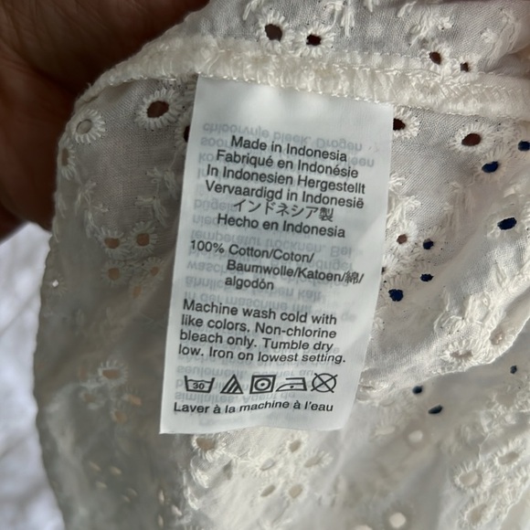 Madewell White Eyelet Crop Top - Picture 7 of 7